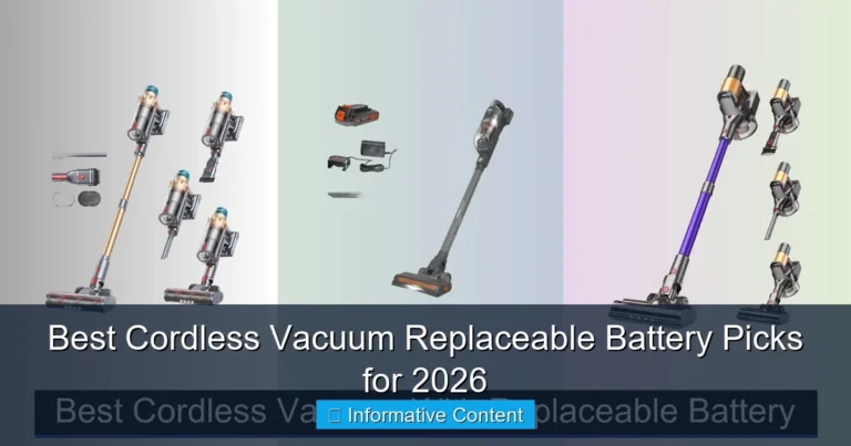 Best Cordless Vacuum Replaceable Battery Picks for 2026