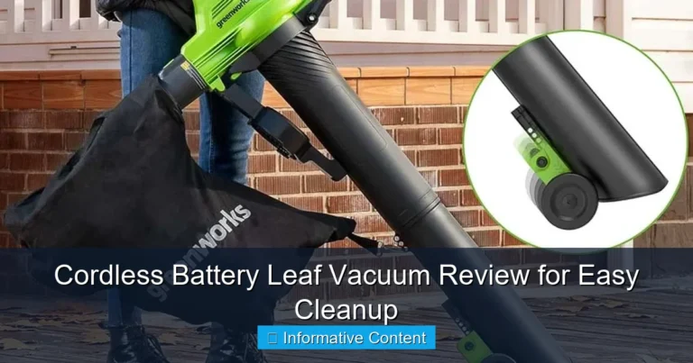 Cordless Battery Leaf Vacuum Review for Easy Cleanup
