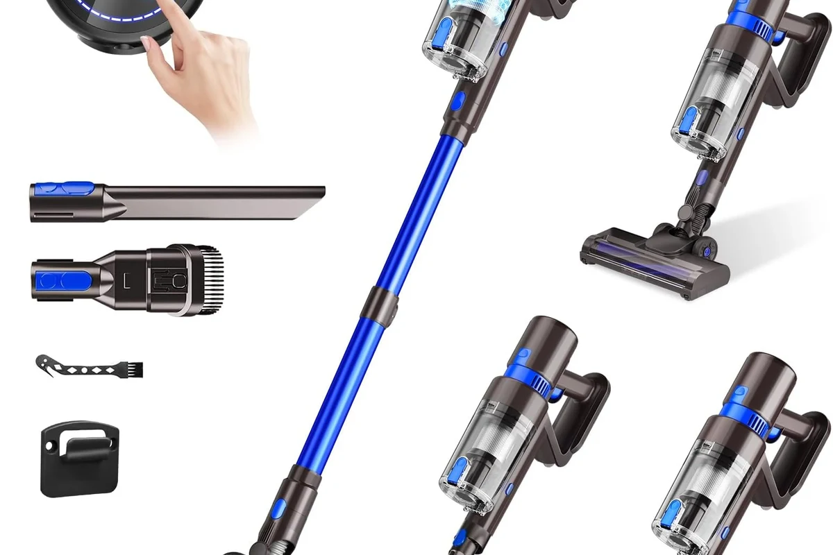 Sebo Felix Premium upright vacuum cleaner standing on a clean hard floor in a modern home