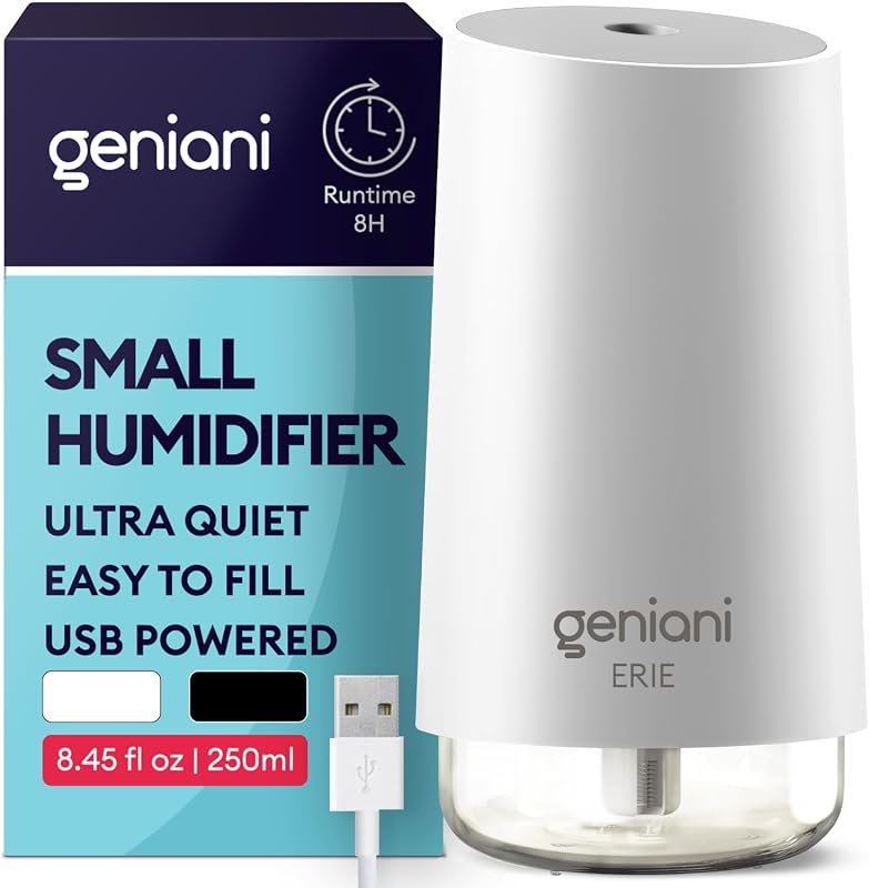 GENIANI Portable Cool Mist Humidifier for Bedroom and Office