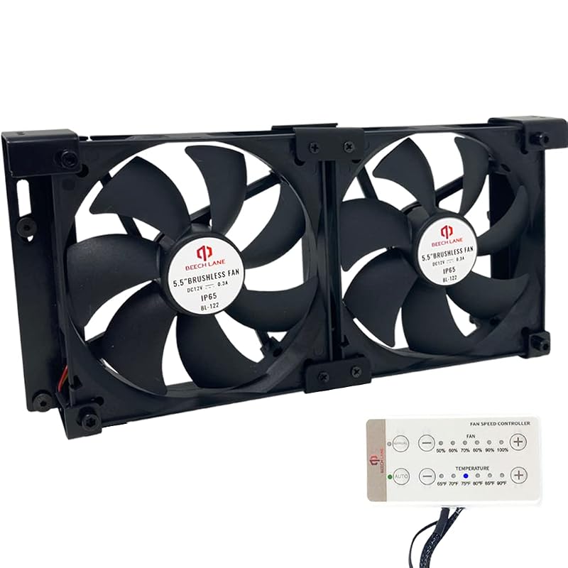 Beech Lane 12V RV Fridge Ventilation Cooling Fan