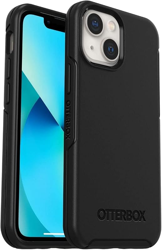 OtterBox Symmetry Series Case for iPhone 13 mini and 12 mini, ultra-sleek wireless charging compatible, black