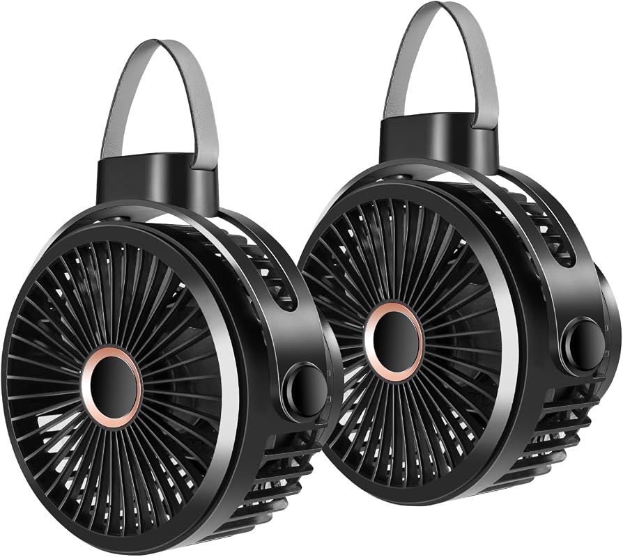 Odoland 2-Pack camping fan