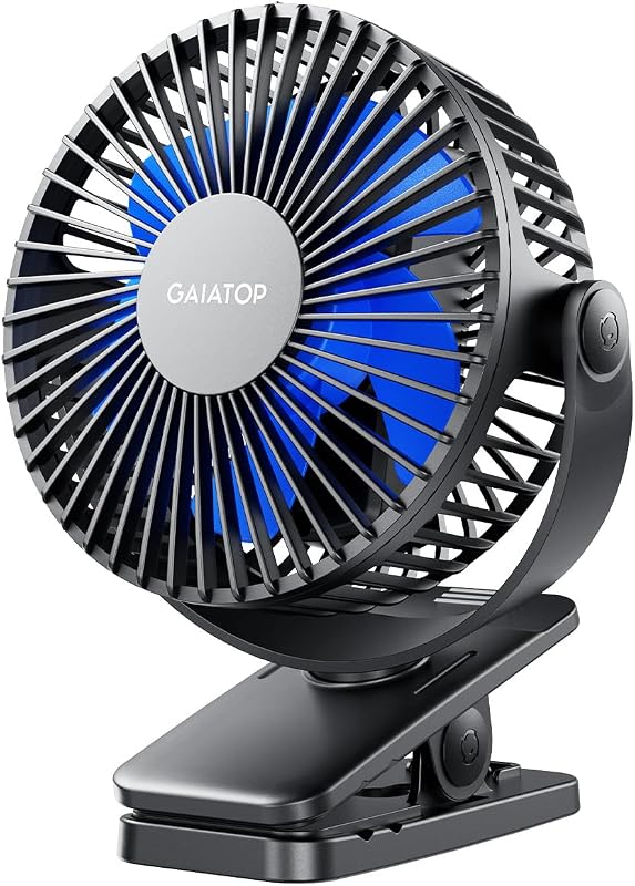 Gaiatop Portable Rechargeable Clip-On Fan