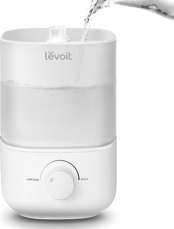LEVOIT Top Fill Humidifier for Bedroom, 2.5L Quiet Cool Mist with Auto Shut-Off