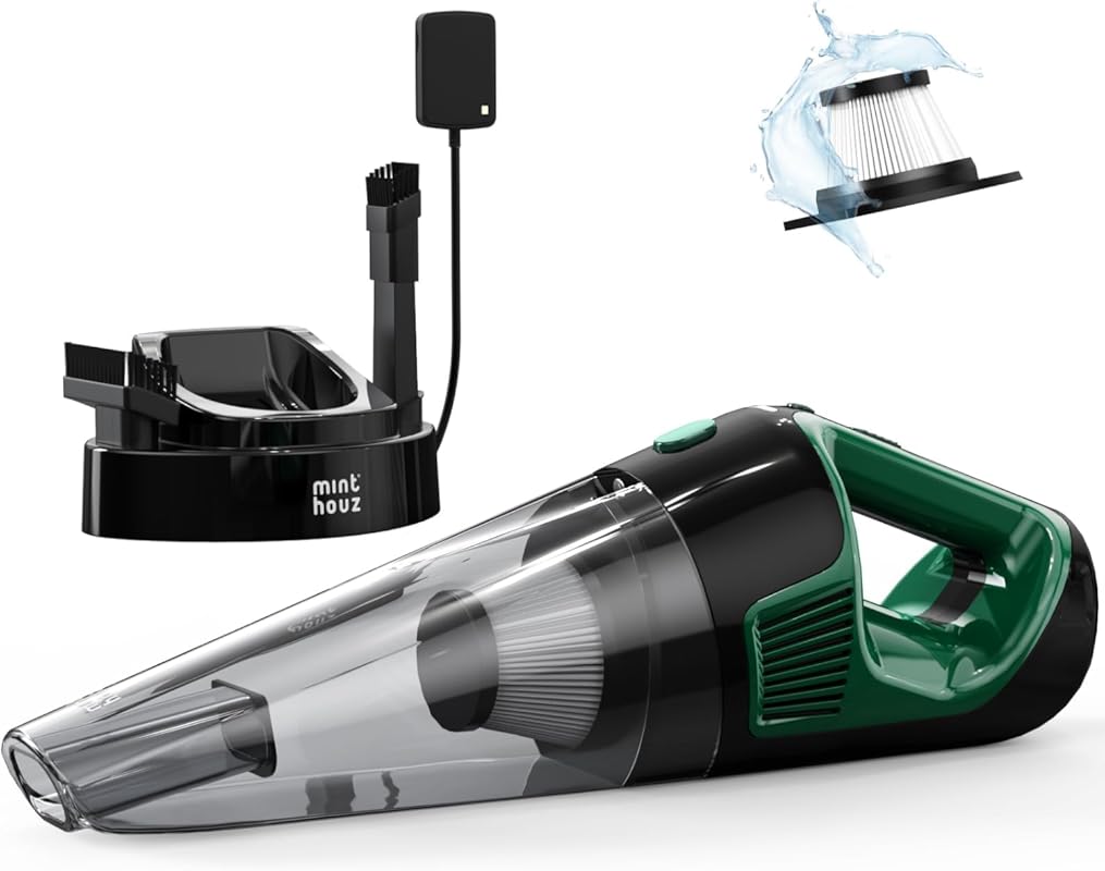 Minthouz Cordless Handheld Vacuum Cleaner with LED Light and Charging Base