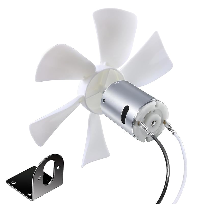 PlusRoc 6-Inch RV Vent Fan Replacement, 12V D-Shaft Bathroom Exhaust Motor, 130 CFM