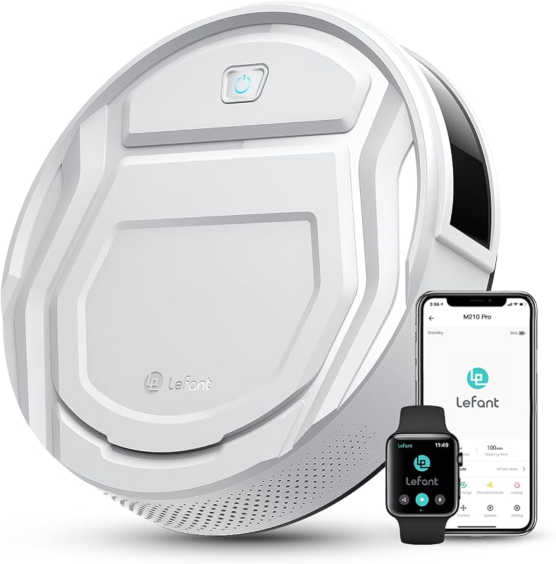 Lefant M210 Pro Robot Vacuum with 2200Pa Suction, 6 Modes, Voice Control, and Self-Charging