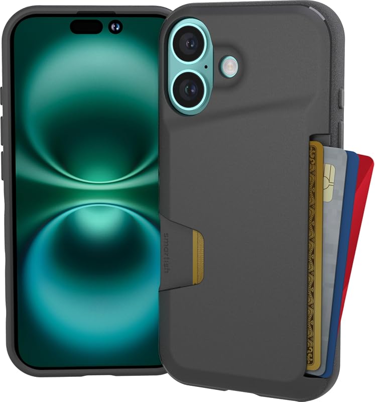 Smartish Wallet Slayer Vol. 1 iPhone 16 Wallet Case with Slim Protective Card Holder