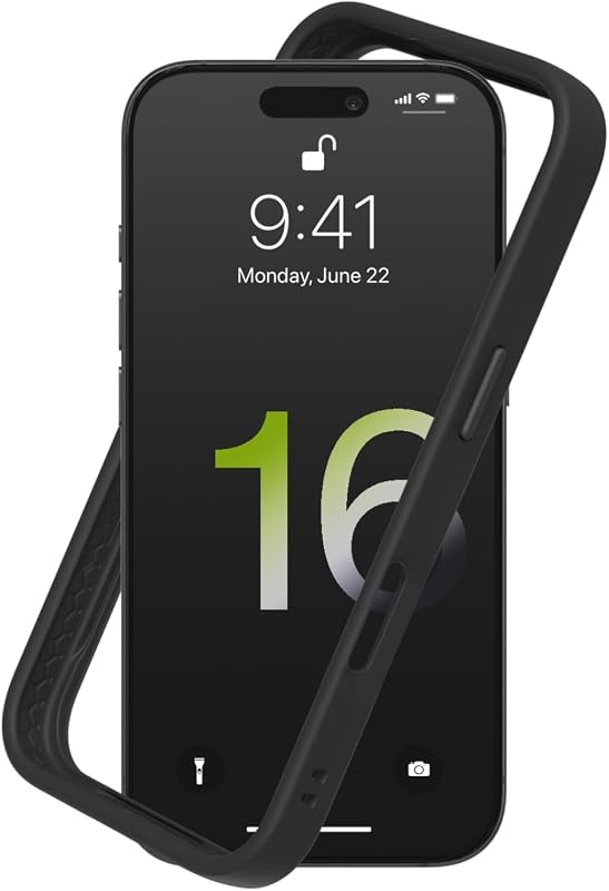 RhinoShield CrashGuard Bumper Case for iPhone 16 Pro, Slim Shockproof Military Grade Protection