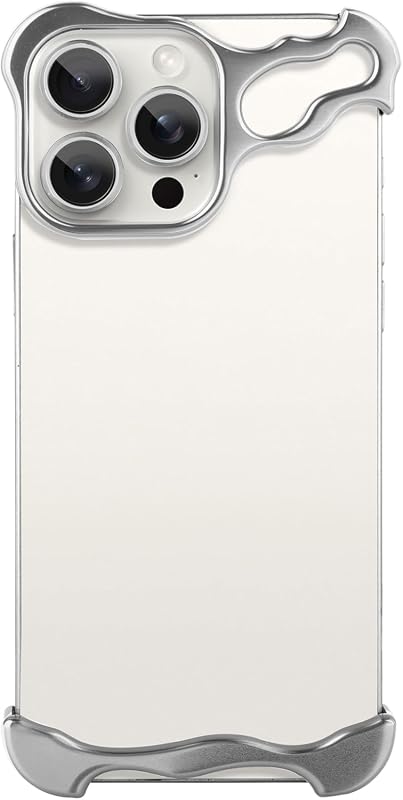Minimalist Frameless iPhone 16 Pro Case with Lens Camera Protection, Slim Personality Design