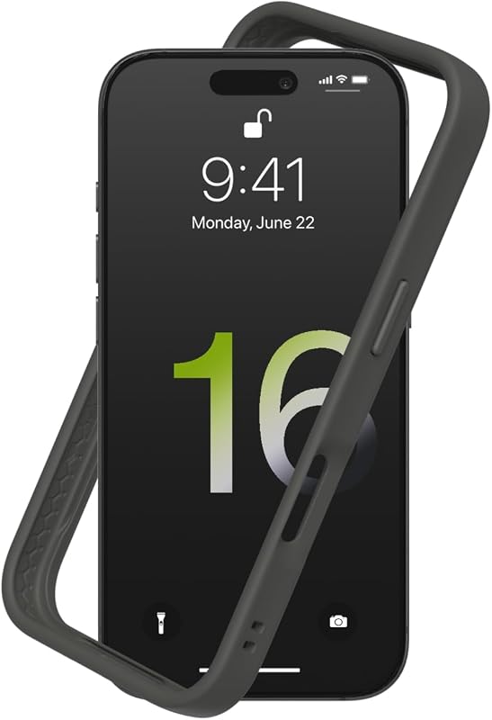 RhinoShield CrashGuard iPhone 16 Pro Max Slim Protective Bumper Case, Graphite