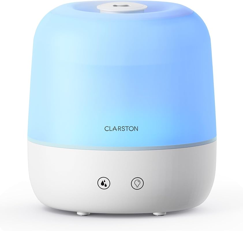 Clarston 2L Cool Mist Humidifier with Adjustable Nozzle and Auto Shut Off