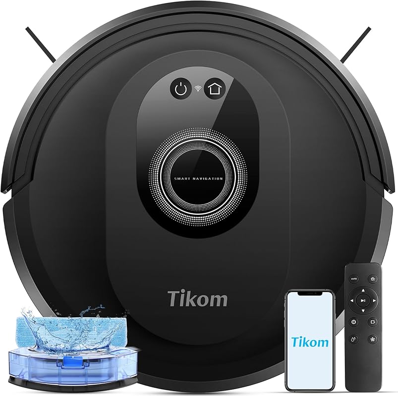 Tikom G8000 Max Robot Vacuum and Mop Combo with 5000Pa Suction and App Control