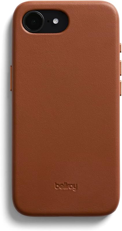 Bellroy Leather Phone Case for iPhone 16e, Sienna