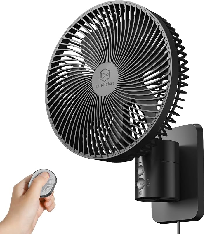 LEMOISTAR 8-Inch Wall Mounted RV Fan