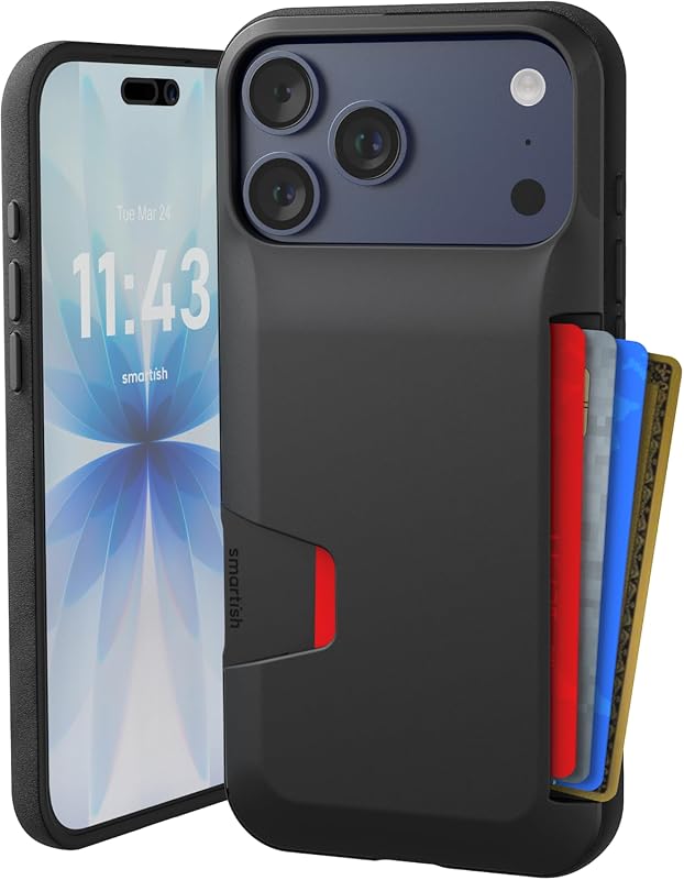 Smartish iPhone 17 Pro Max Wallet Case with Slim Protection, Hidden Card Slot, Drop Tested