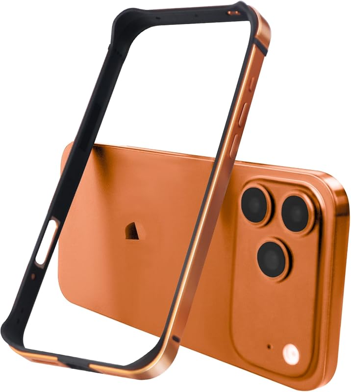 Aluminum Frame Bumper Case for iPhone 17 Pro, Slim Hard Shell with Soft Inner Protection