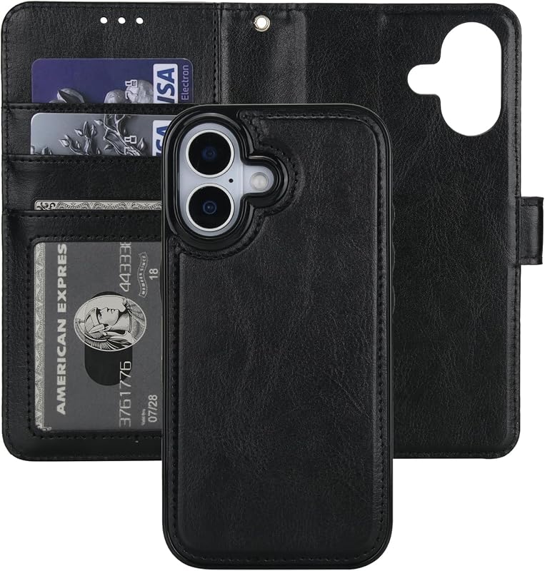 Bocasal iPhone 17 Detachable Wallet Case with RFID Card Slots and Kickstand