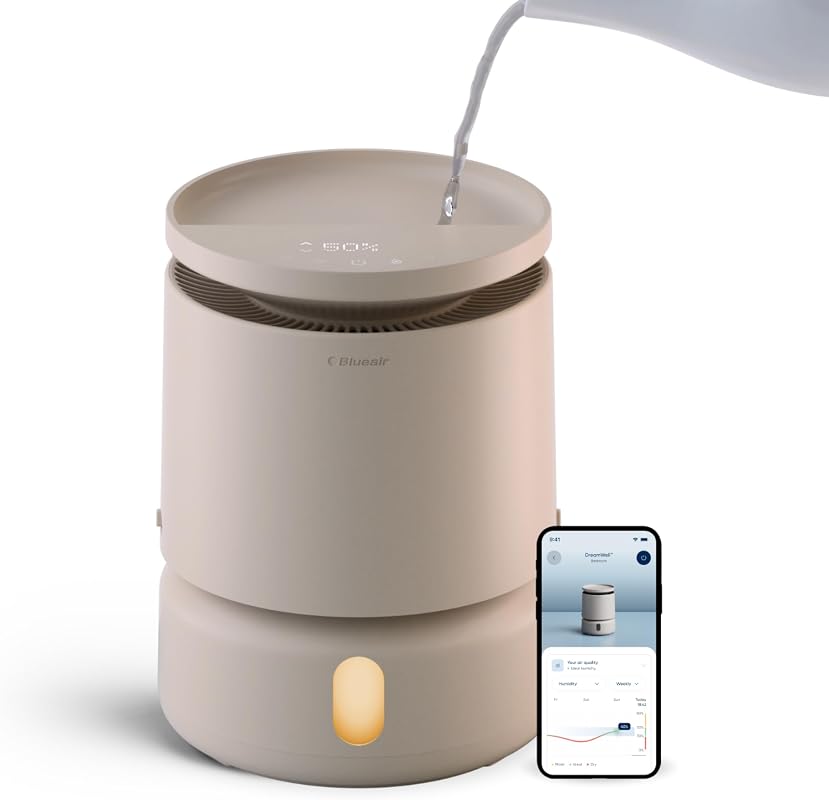 BLUEAIR DreamWell Room Humidifier with Invisible Mist, Aroma Stone, and Soothing Light