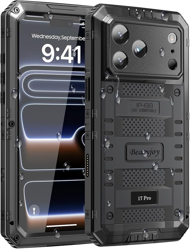 Beasyjoy iPhone 17 Pro Waterproof Heavy Duty Metal Case