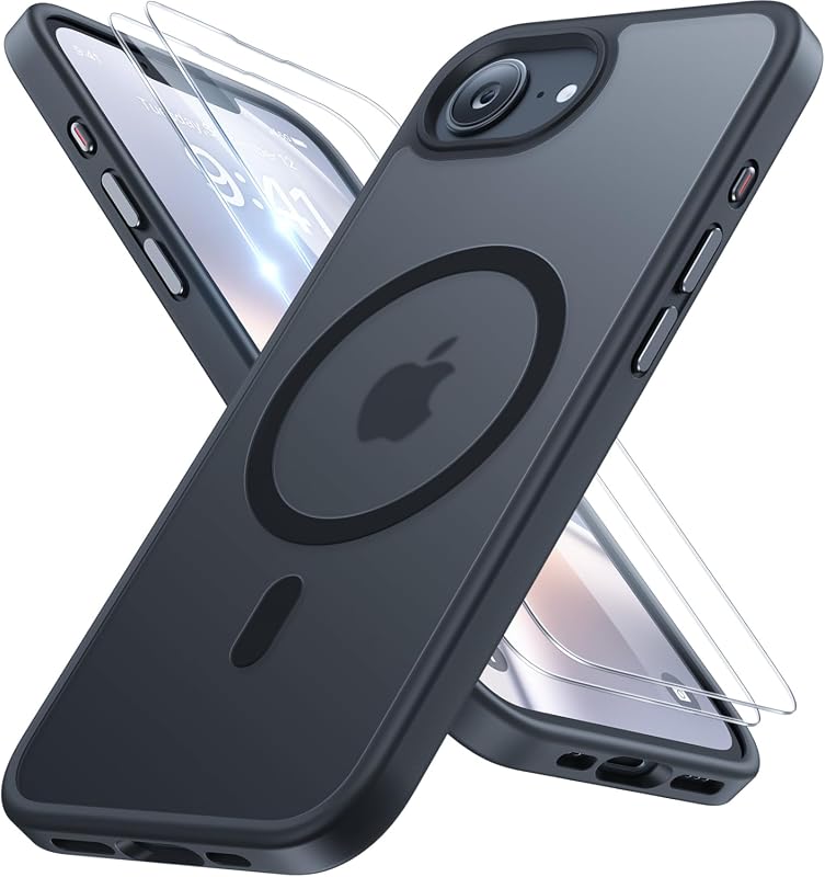 Miracase Magnetic iPhone 17e/16e Case, Military-Grade Shockproof Cover with 2 Screen Protectors