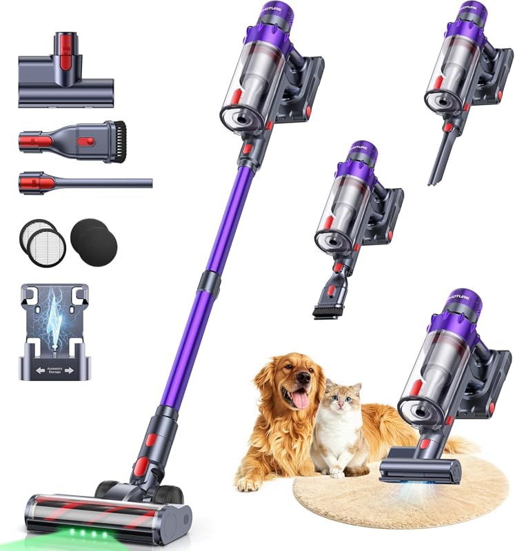 SMOTURE Cordless Stick Vacuum with 55KPA Suction