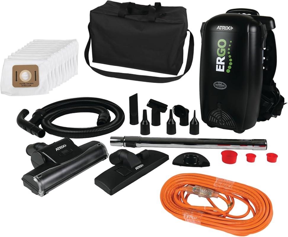 Atrix Ergo VACBP1-PK Backpack Canister Vacuum with pro bundle