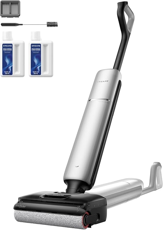 DREAME Aero Pro Wet Dry Vacuum Mop, Ultra-Slim Cordless Cleaner with Hot Self-Cleaning, 60-Min Runtime