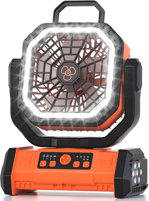 Honesorn rechargeable camping fan with remote