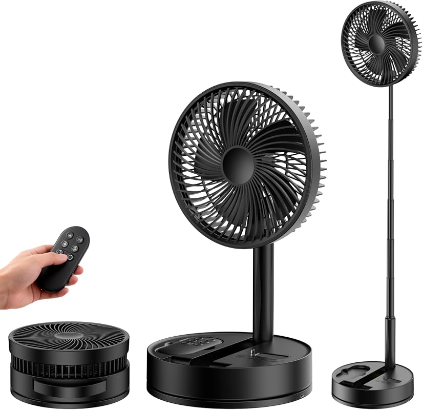 Portable Standing Oscillating Rechargeable Fan