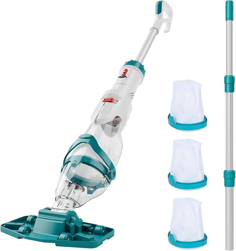 Starrybot cordless pool vacuum for above ground pools with telescopic pole