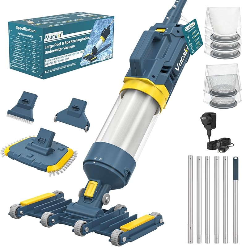 Vucaki 5-in-1 Cordless Pool Vacuum
