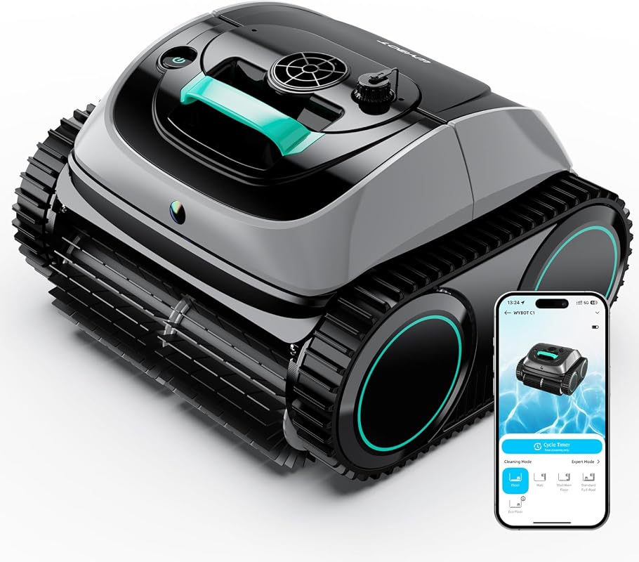WYBOT C1 Cordless Robotic Pool Vacuum with app control