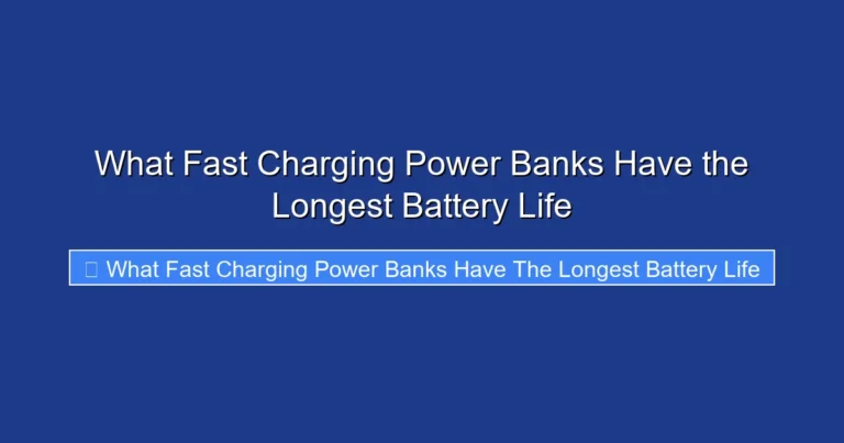 What Fast Charging Power Banks Have the Longest Battery Life