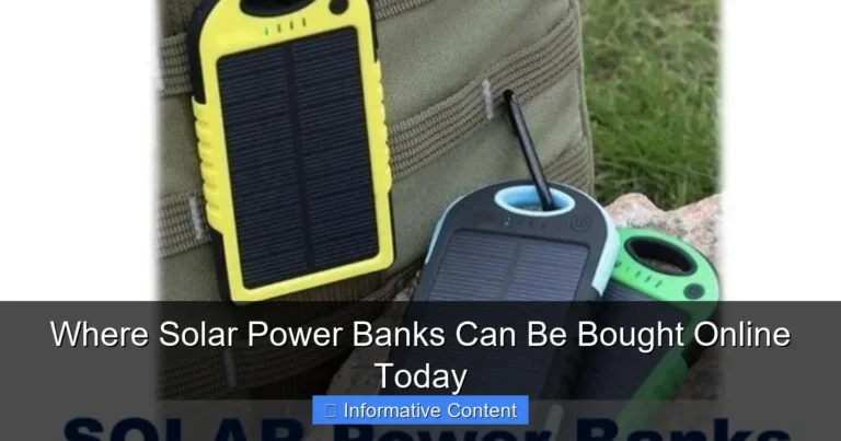 Where Solar Power Banks Can Be Bought Online Today