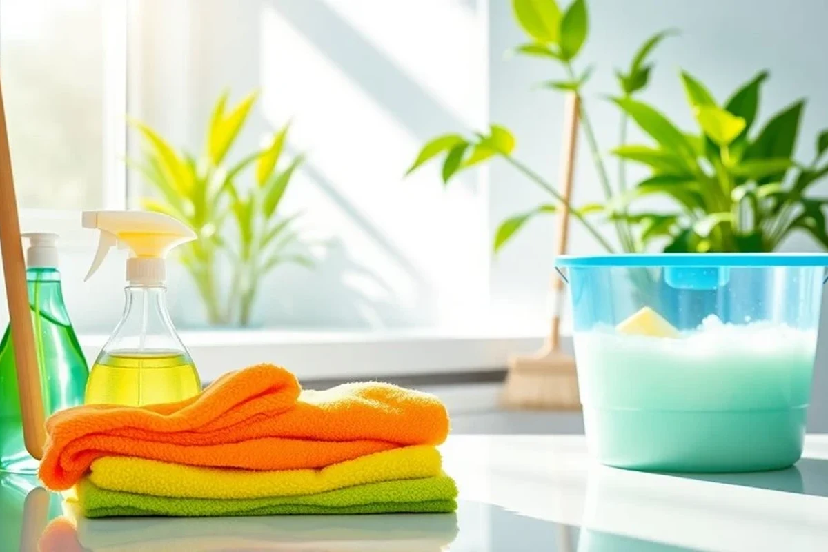 Reusable HEPA air purifier filter setup on a clean table in a home interior
