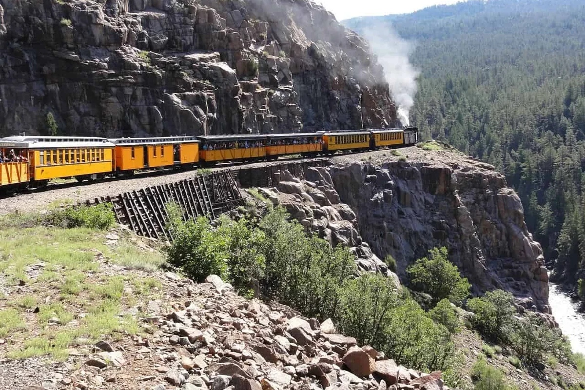 Live public camera view of a Durango, Colorado road with changing weather conditions