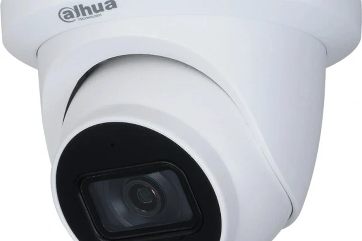 Eyeball security camera mounted on a wall for smart home coverage