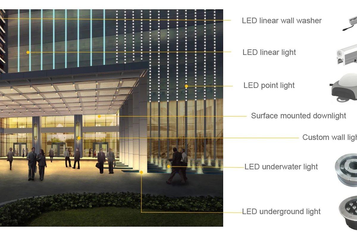 Modern smart ceiling light fixture in a living room with app-controlled ambient lighting