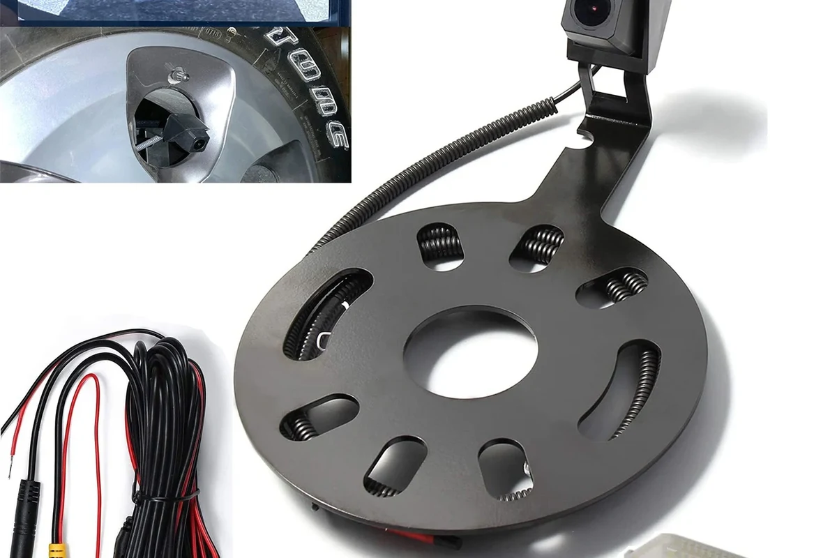 Jeep Wrangler rear backup camera mounted for parking and visibility