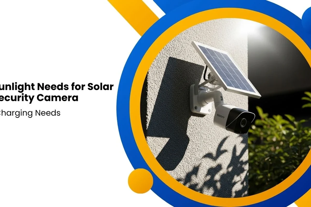 outdoor solar security camera sunlight and solar panel placement
