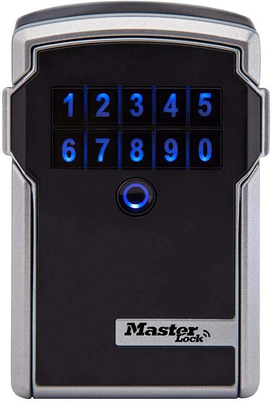 Master Lock 5441EC Digital Key Lock Box, Bluetooth App Wall-Mount Safe with Shareable Codes