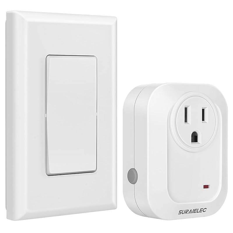 SURAIELEC Wireless Wall Switch Remote Control Outlet