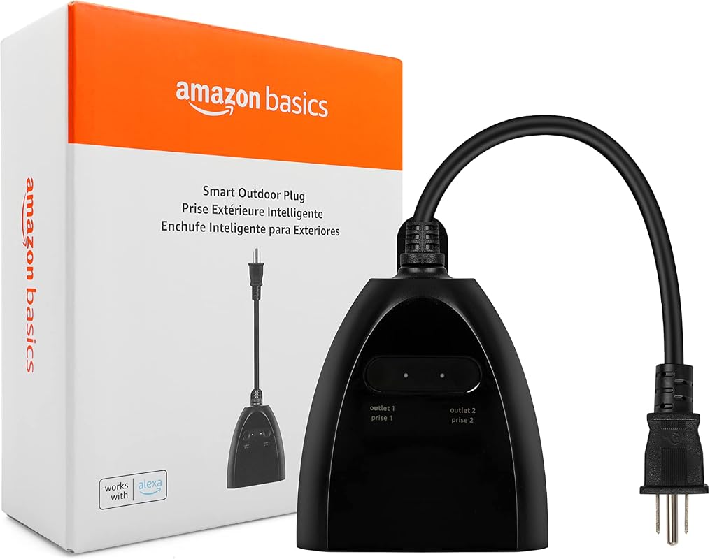 Amazon Basics Outdoor Smart Plug with Dual Outlets