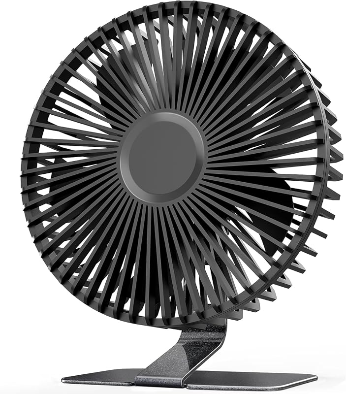SLENPET 6-Inch USB Desk Fan, 4 Speeds, Ultra-Quiet, 90° Adjustable Cooling for Home Office