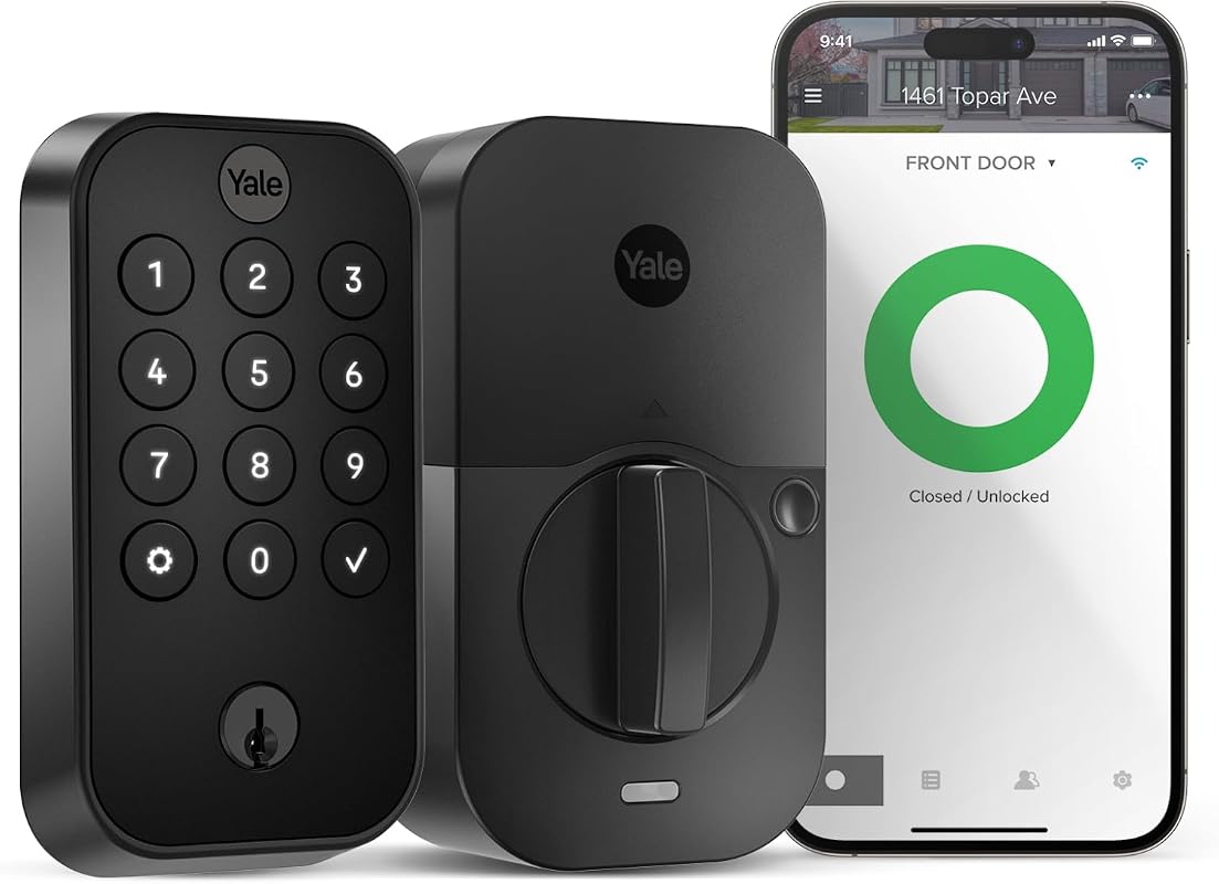 Yale Security Assure Lock 2 Wi-Fi Smart Deadbolt with Keypad, Remote Access, Black Suede