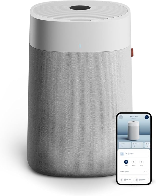 BLUEAIR Blue Pure 211i Max Smart HEPA Air Purifier for Large Rooms, Pets, Allergies, Smoke