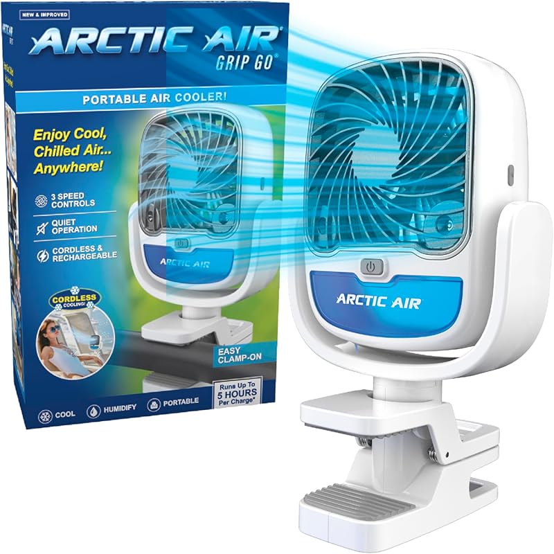 Arctic Air Grip Go clamp fan with swivel head