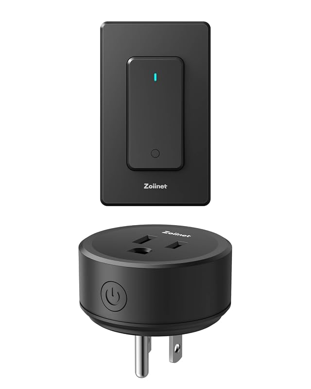 Zoiinet Remote Control Outlet Plug Switch Black